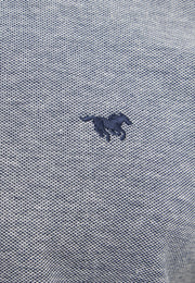 Polo Palco gri melanj, detaliu, logo de cal brodat pe piept