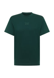 Tricou Akron verde, față, logo brodat pe piept