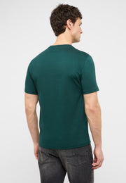 Tricou Austin verde, spate, fără imprimeu, material uni