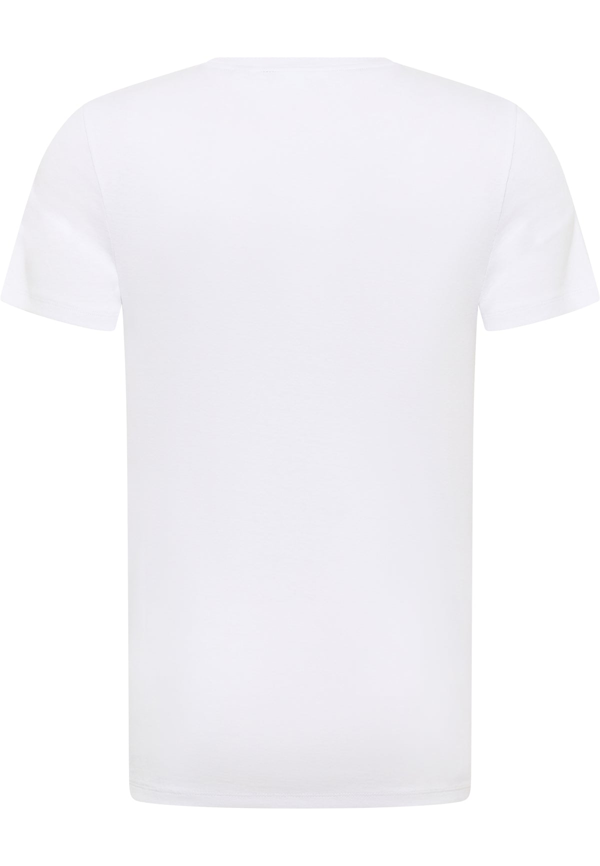 Tricou Allen alb, spate, așezat plat