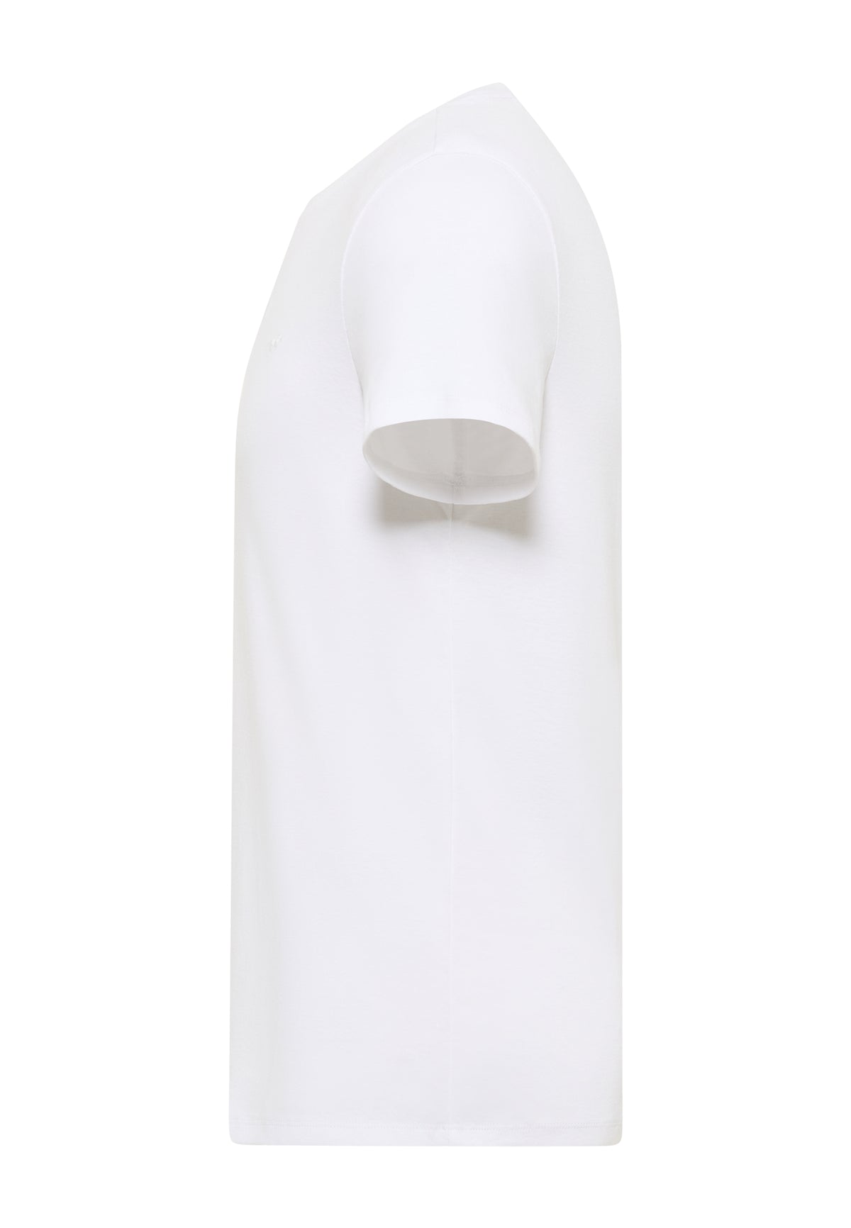Tricou Allen alb, lateral, așezat plat