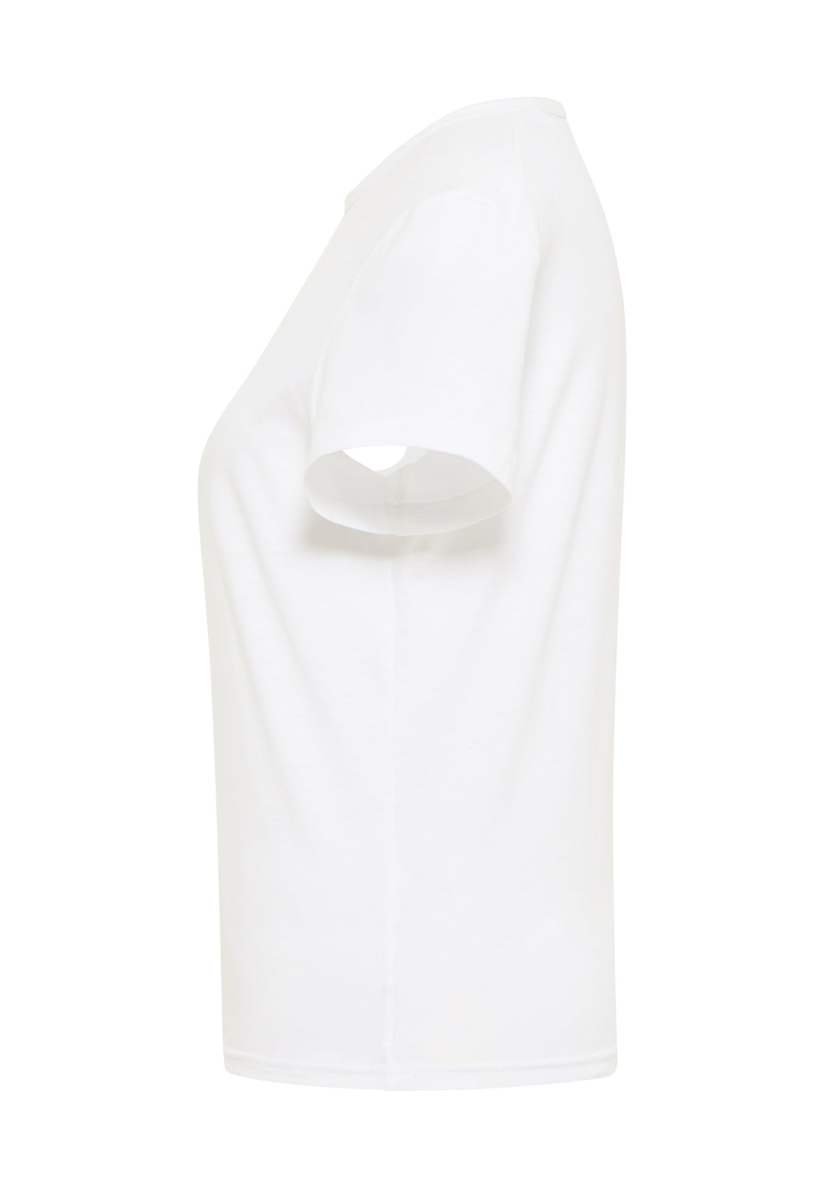 Tricou Ada alb, lateral, mânecă scurtă, croi drept