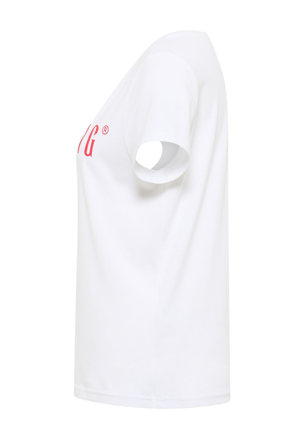 Tricou Alma alb, lateral, mânecă scurtă și croială dreaptă