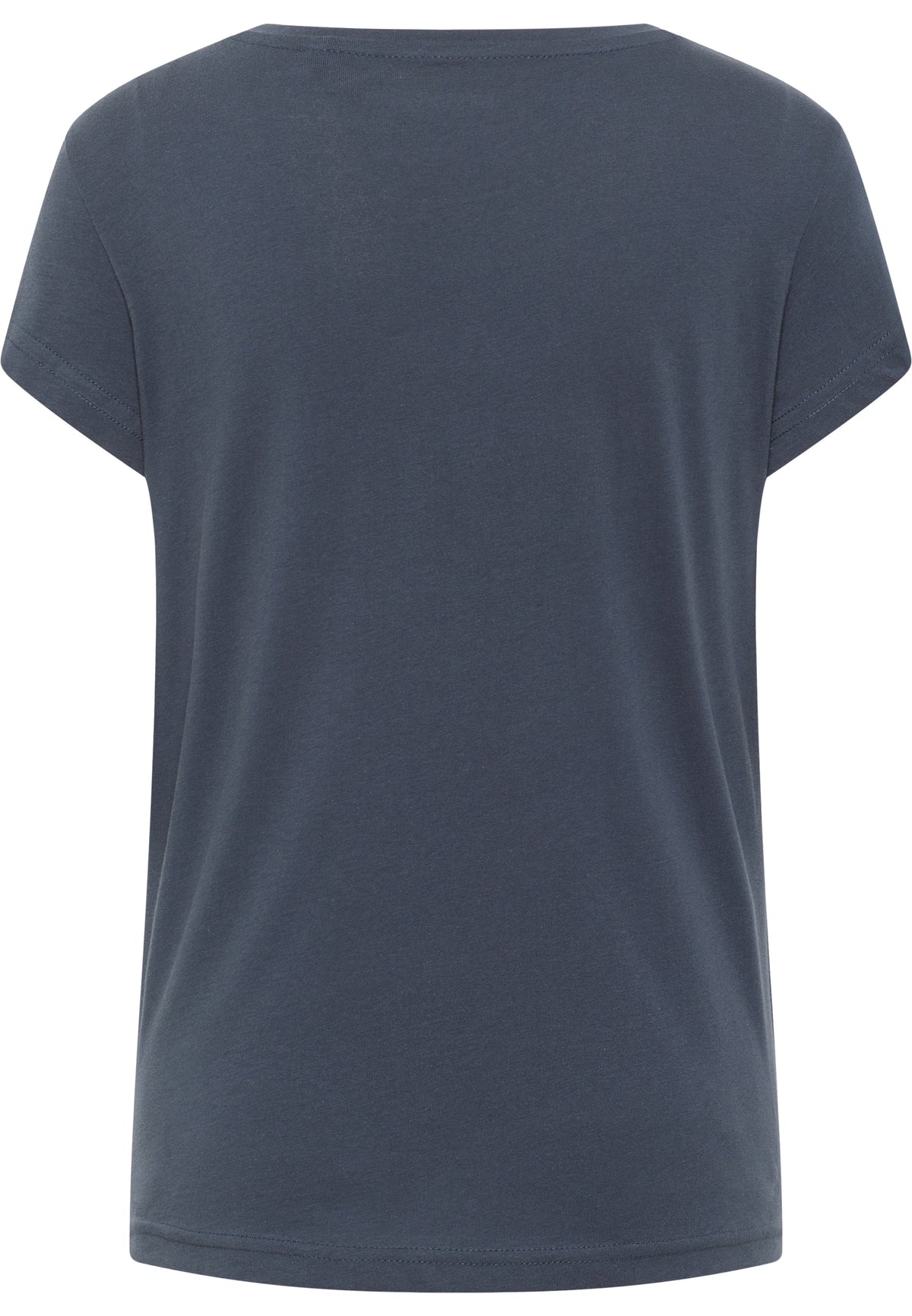 Tricou Alina C Logo albastru gri, spate, fără imprimeu