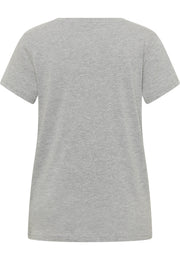 Tricou Alma gri melanj, spate, fără imprimeu