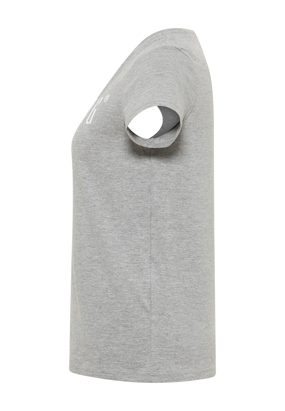 Tricou Alma gri melanj, lateral, mânecă scurtă și croială dreaptă