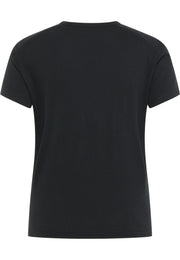 Tricou Ada negru, spate, fără imprimeu, croi drept