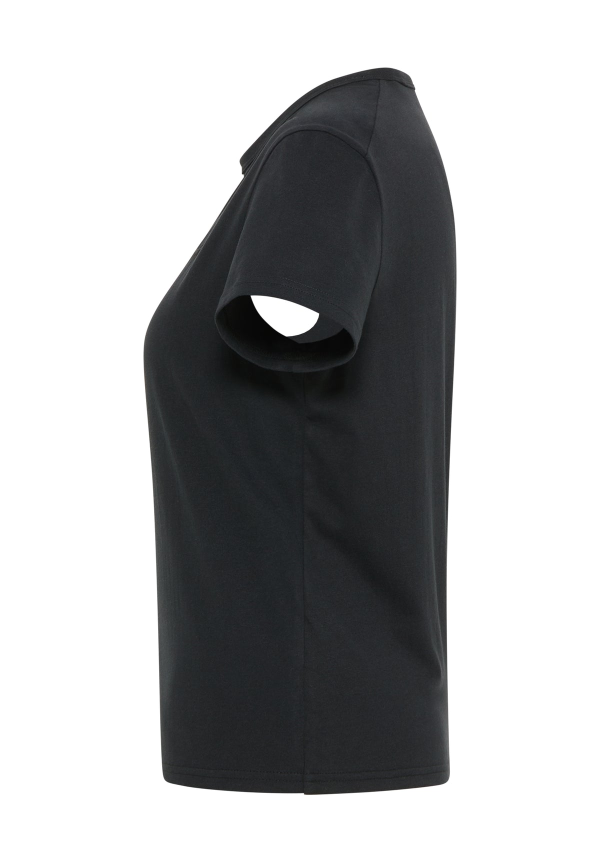 Tricou Ada negru, lateral, mânecă scurtă, croi drept