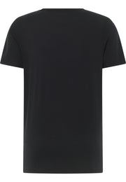 Tricou Allen 2-Pack negru, spate, așezat plat, fără imprimeu sau detalii pe spate