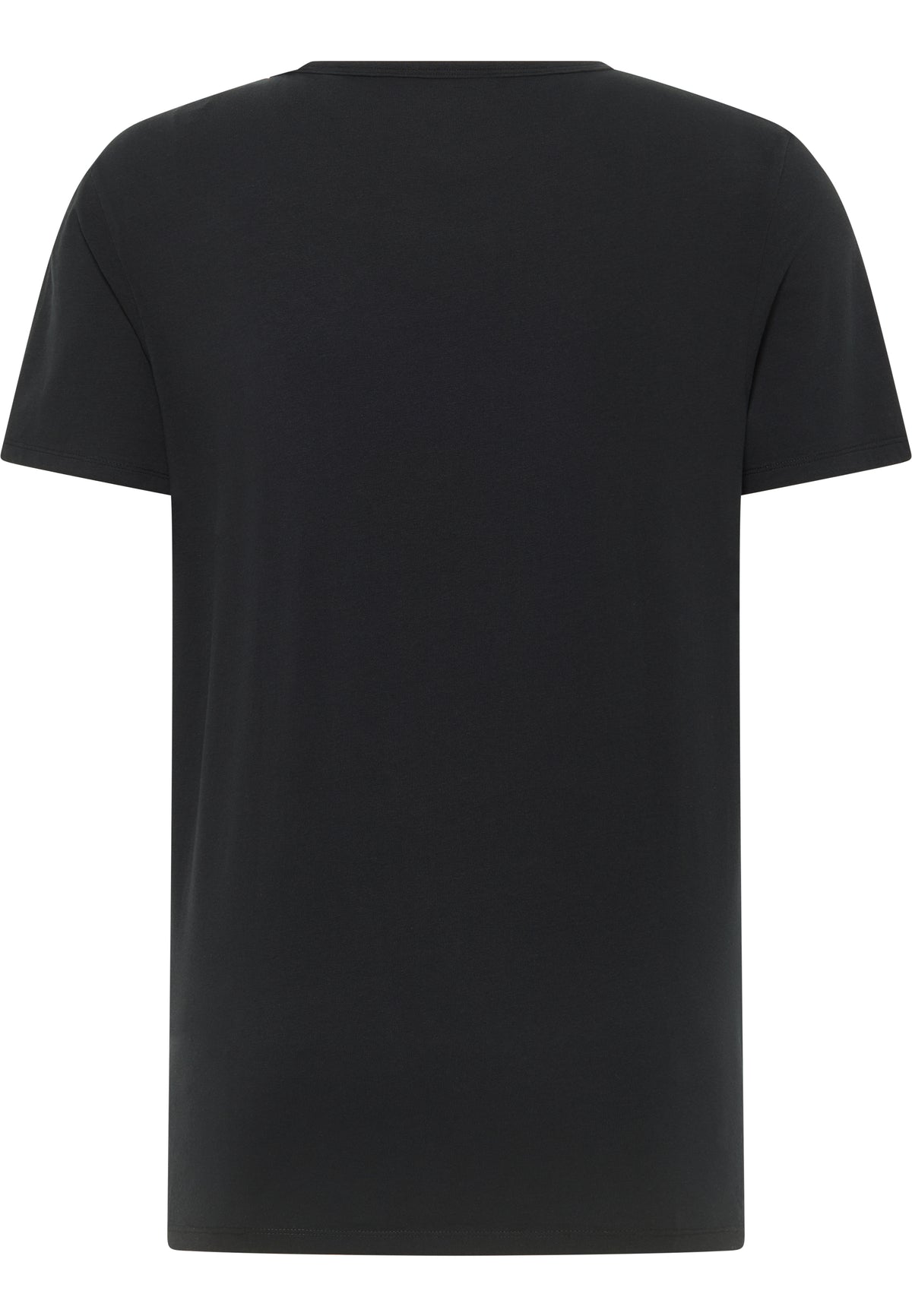 Tricou Allen 2-Pack negru, spate, așezat plat, fără imprimeu sau detalii pe spate