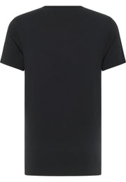 Tricou Amado 2-Pack negru, spate, croială simplă, fără imprimeu vizibil