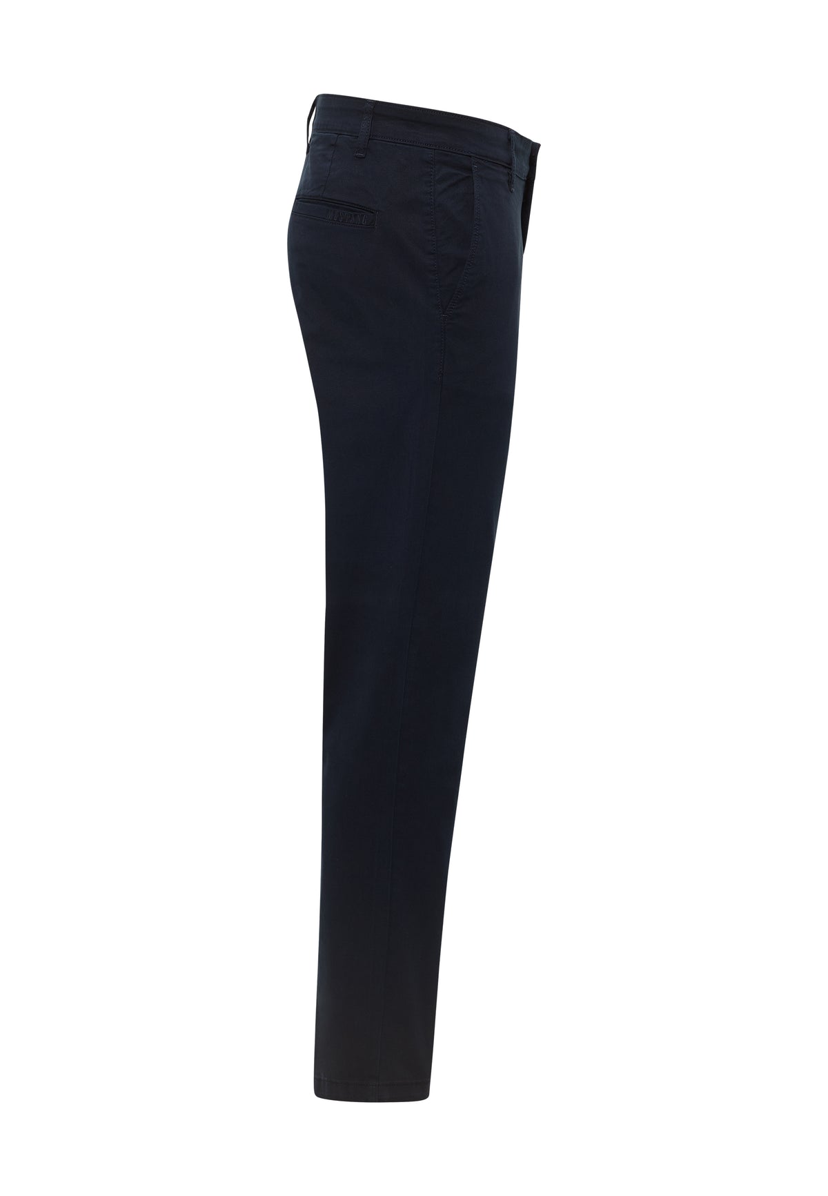 Pantaloni Brad Chino albastru, lateral, buzunar spate cu clapetă