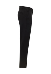 Pantaloni Brad Chino negru, lateral, croi drept până la gleznă